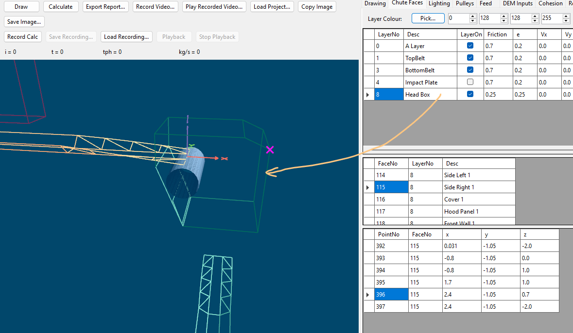 the Drawn Discharge Head Box in the 3D view