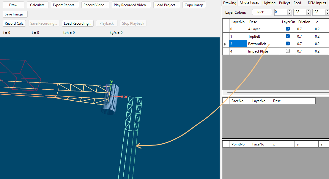 a drawn bottom belt shown in the 3D view