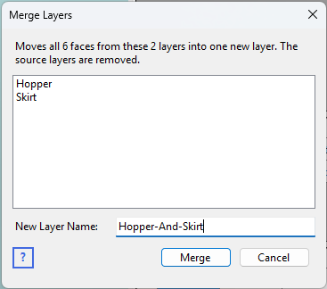 the Merge Layers dialog