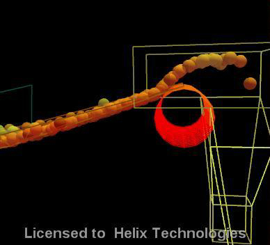 Particles jumping at the pulley