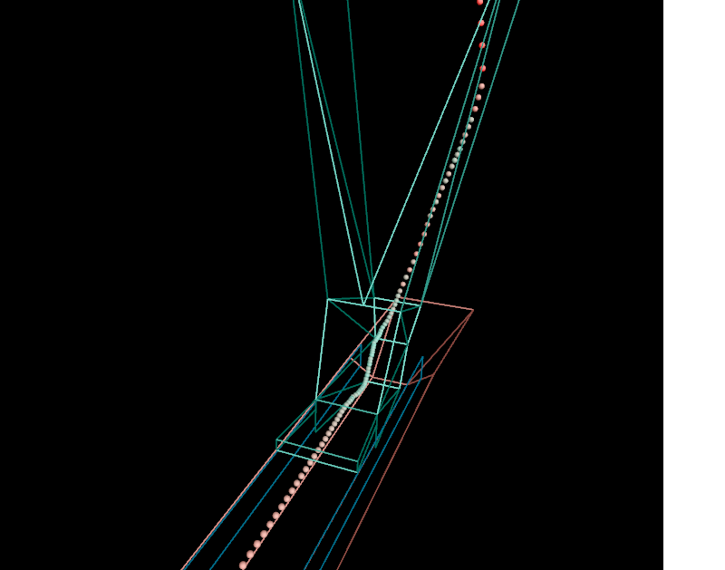 Particle trace feeding onto a belt
